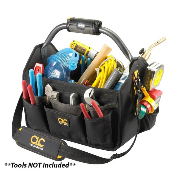 Clc Work Gear CLC L234 Tech Gear LED Lighted Handle 15" Open Top Tool Carrier L234